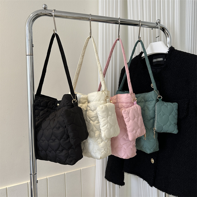 Shoulder Bag Structured - Tas Tote Berwarna Solid Model Baru