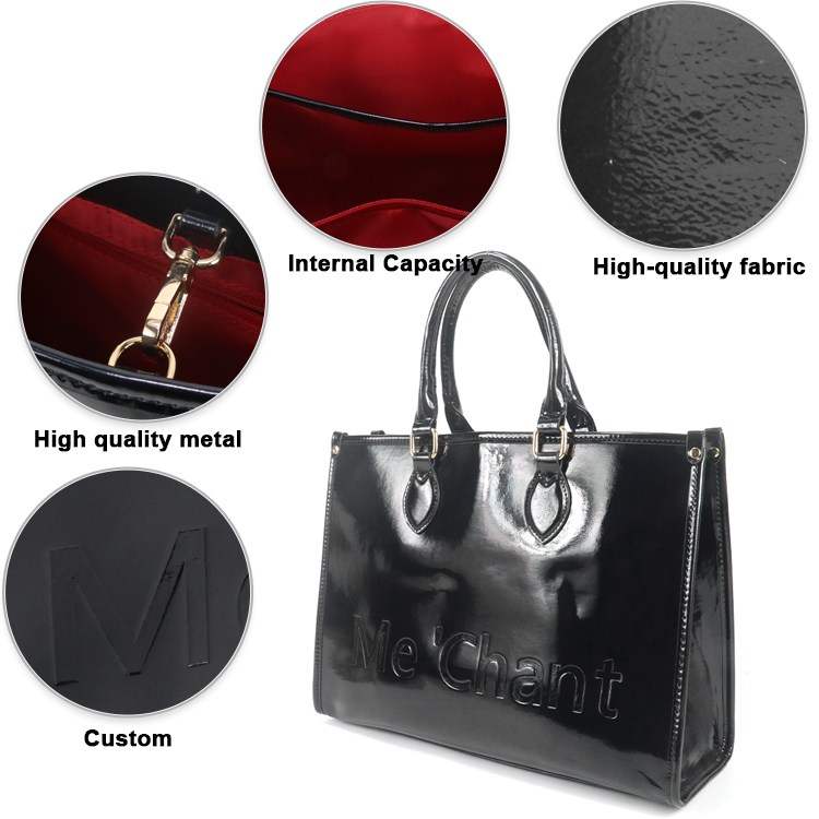 Tas Tote Kulit PU Hitam Mengki - Shoulder Bag Structured ulasan dan harga