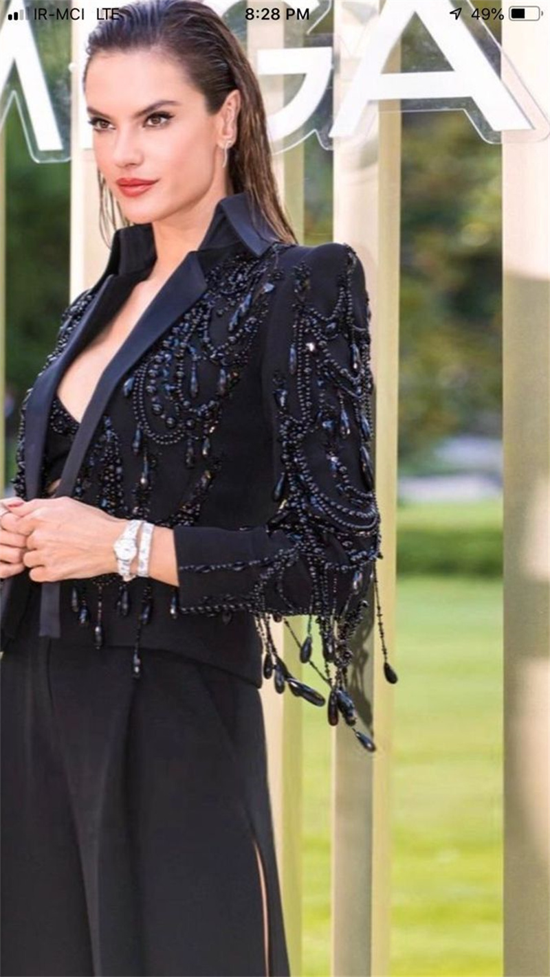 Setelan Wanita Kristal Hitam 2 - Women Formal Wear Coat ulasan dan harga