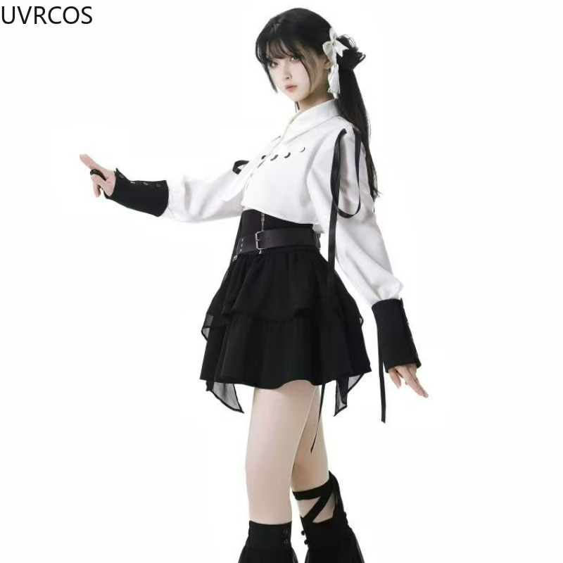 Y2k Kemeja Gotik Antik Wanita  - Japanese Women Formal Wear ulasan dan harga
