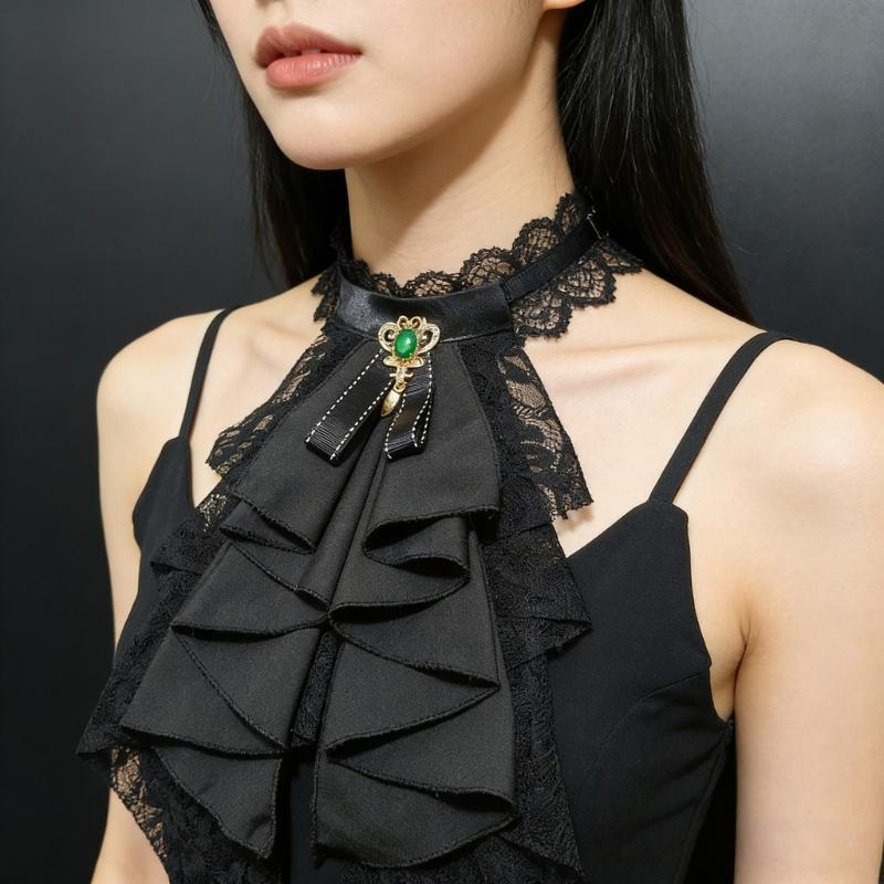 Kerah Renda Dapat Dilepas Deng - Victorian Women'S Formal Wear ulasan dan harga