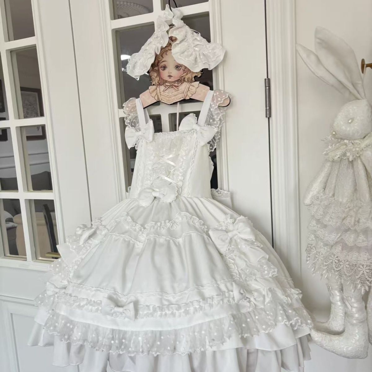 Gaun Lolita Manis Warna Krem P - Victorian Women'S Formal Wear ulasan dan harga