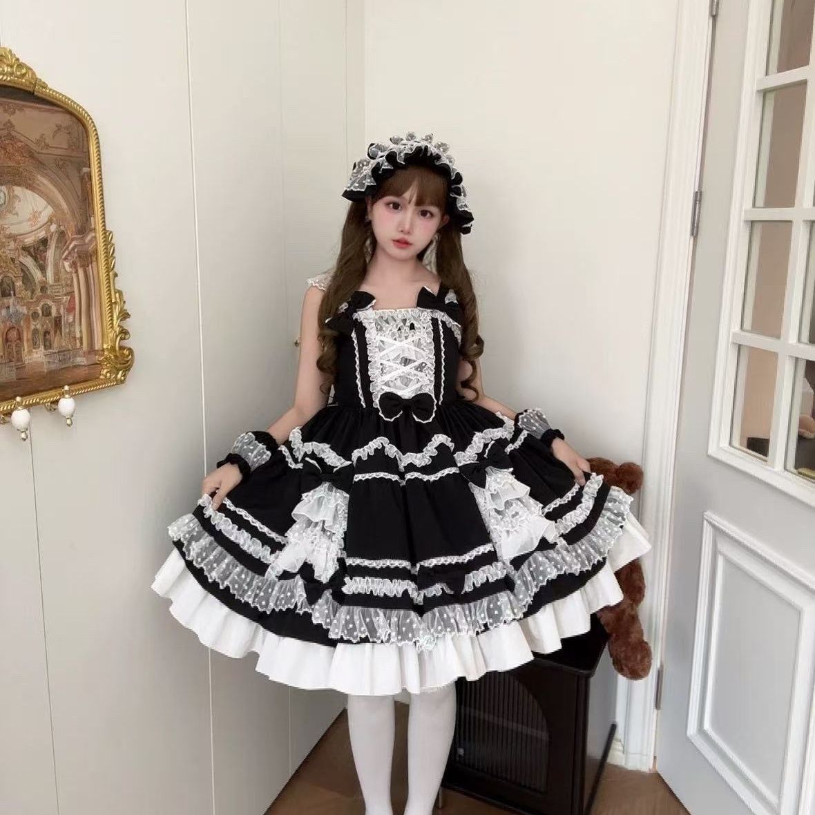 Gaun Lolita Manis Warna Krem P - Victorian Women'S Formal Wear ulasan dan harga
