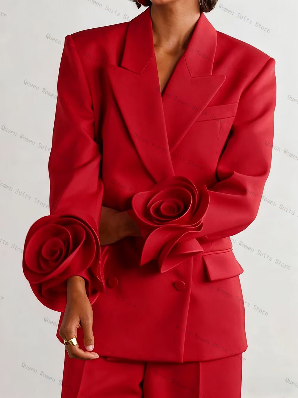 Setelan Jas Wanita Merah Mewah - Women Formal Wear Coat ulasan dan harga