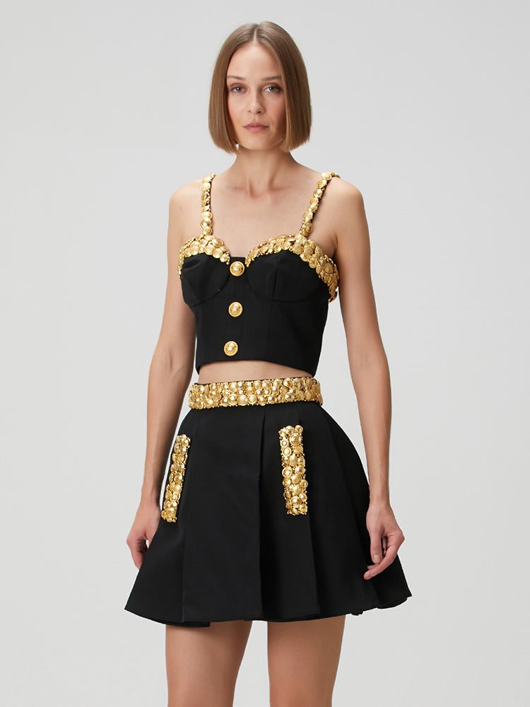 Setelan Gaun Dua Potong Warna  - Women'S Formal Evening Wear Tops ulasan dan harga