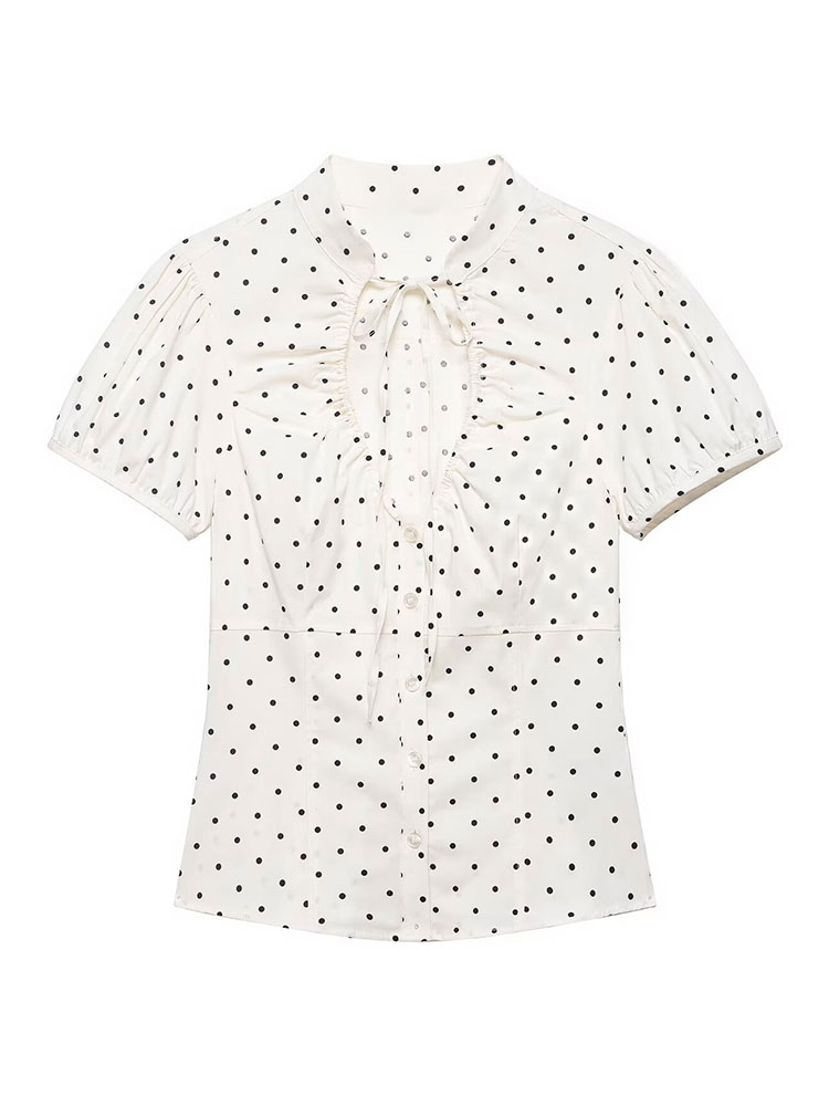 HH Vintage Retro Kemeja Putih  - Women'S Formal Evening Wear Tops ulasan dan harga