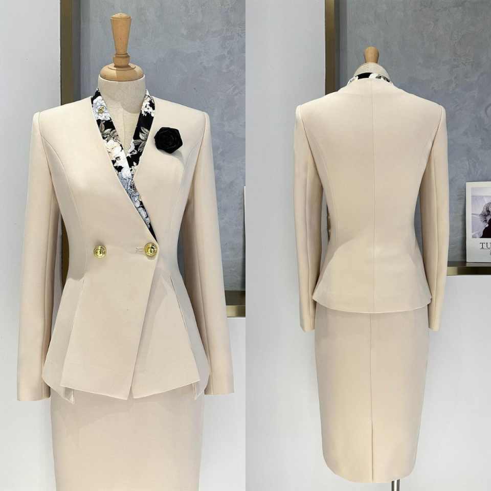 Setelan Jas Wanita Peplum Eleg - Women Formal Wear For Conference ulasan dan harga
