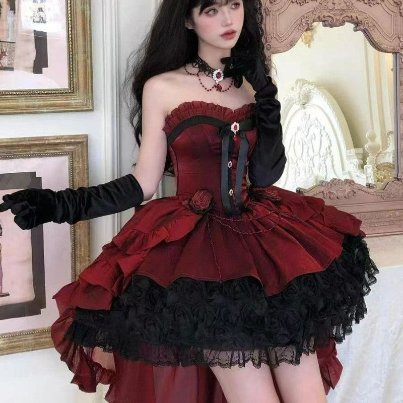 Gaun Lolita Elegan Manis Gaya  - Victorian Women'S Formal Wear ulasan dan harga