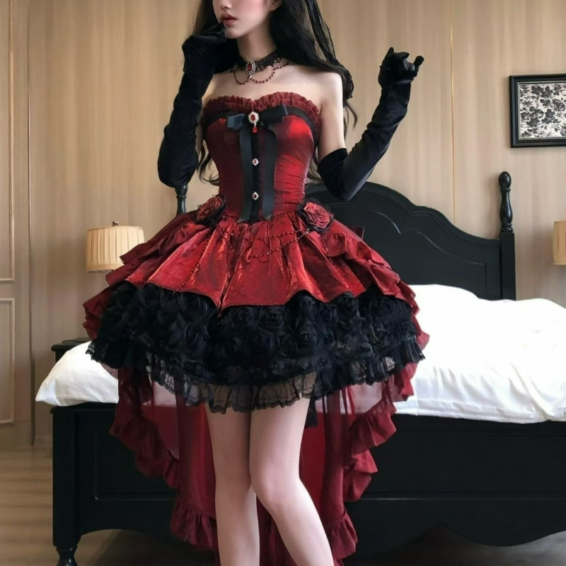 Gaun Lolita Elegan Manis Gaya  - Victorian Women'S Formal Wear ulasan dan harga